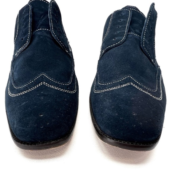 Vionic 45 Harrison Blue Suede Shoes Men’s Size 12 Derby Wingtips Brogue Navy main image 7